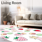 Sweet Strawberry Cloud Garden Rug