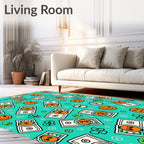 Happy Money Orange Smiley Face Rug