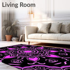 Vibrant Pink Mandala Bloom Rug