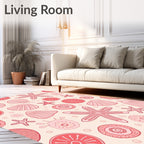 Coral Shell Starfish Scatter Rug