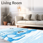 Arctic Iceberg Penguin Scene Rug