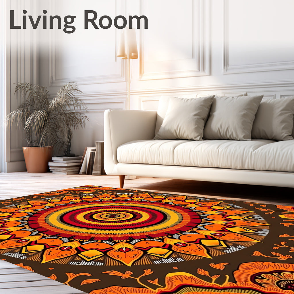 Vibrant Sunny Medallion Sunburst Rug