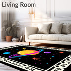 Cosmic Sky Planet Starry Night Rug