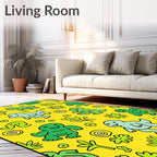 Cute Dinosaur Jungle Yellow Rug