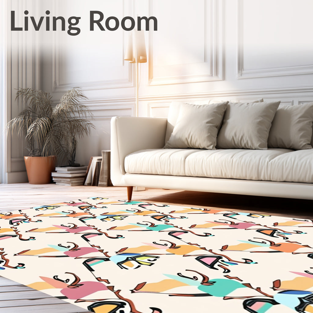 Abstract Organic Color Block Rug