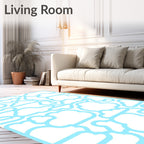 Sky Blue Cloudscape Scatter Rug