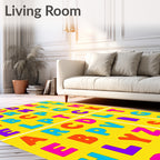 Alphabet Block Primary Colors Rug