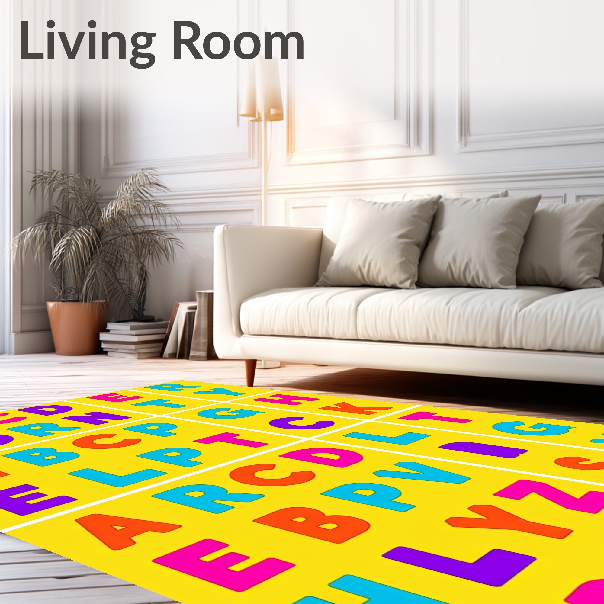 Alphabet Block Primary Colors Rug
