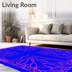 Vibrant Pink Electric Swirls Rug