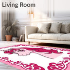 Pink Unicorn Flower Crown Beauty Rug