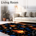 Cosmic Campfire Celestial Night Sky Rug