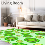 Fresh Green Kiwi Slices Repeat Rug