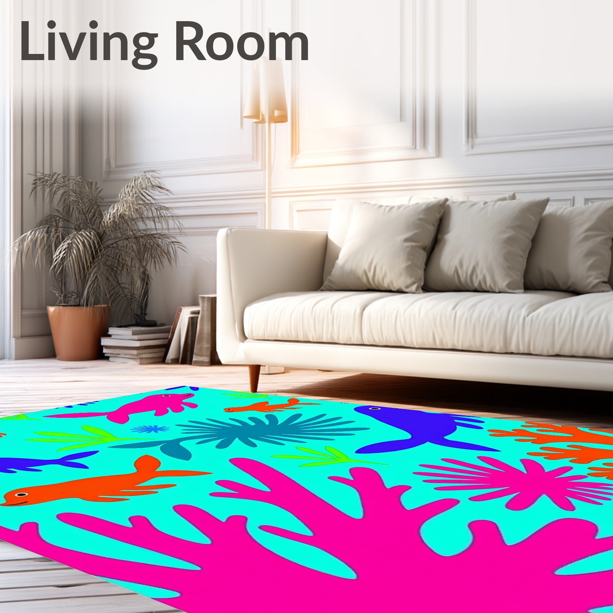 Bright Coral Reef FriendsRug Rug
