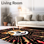 Vibrant Dog Starburst Radiant Rug