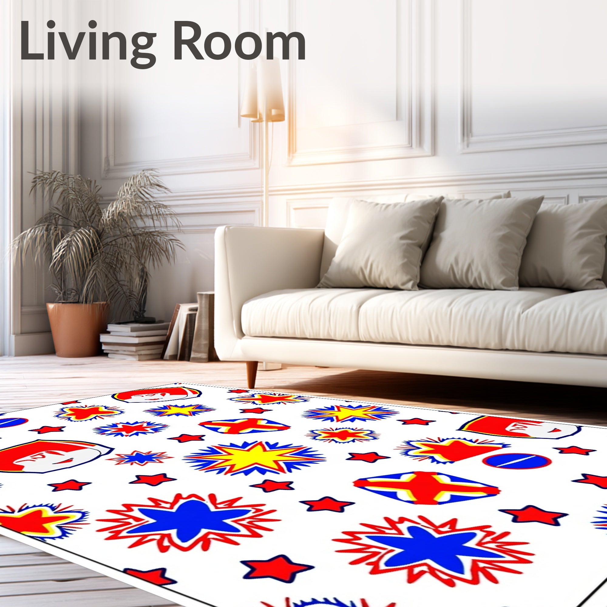 Retro Comic Pop Art Explosion Rug