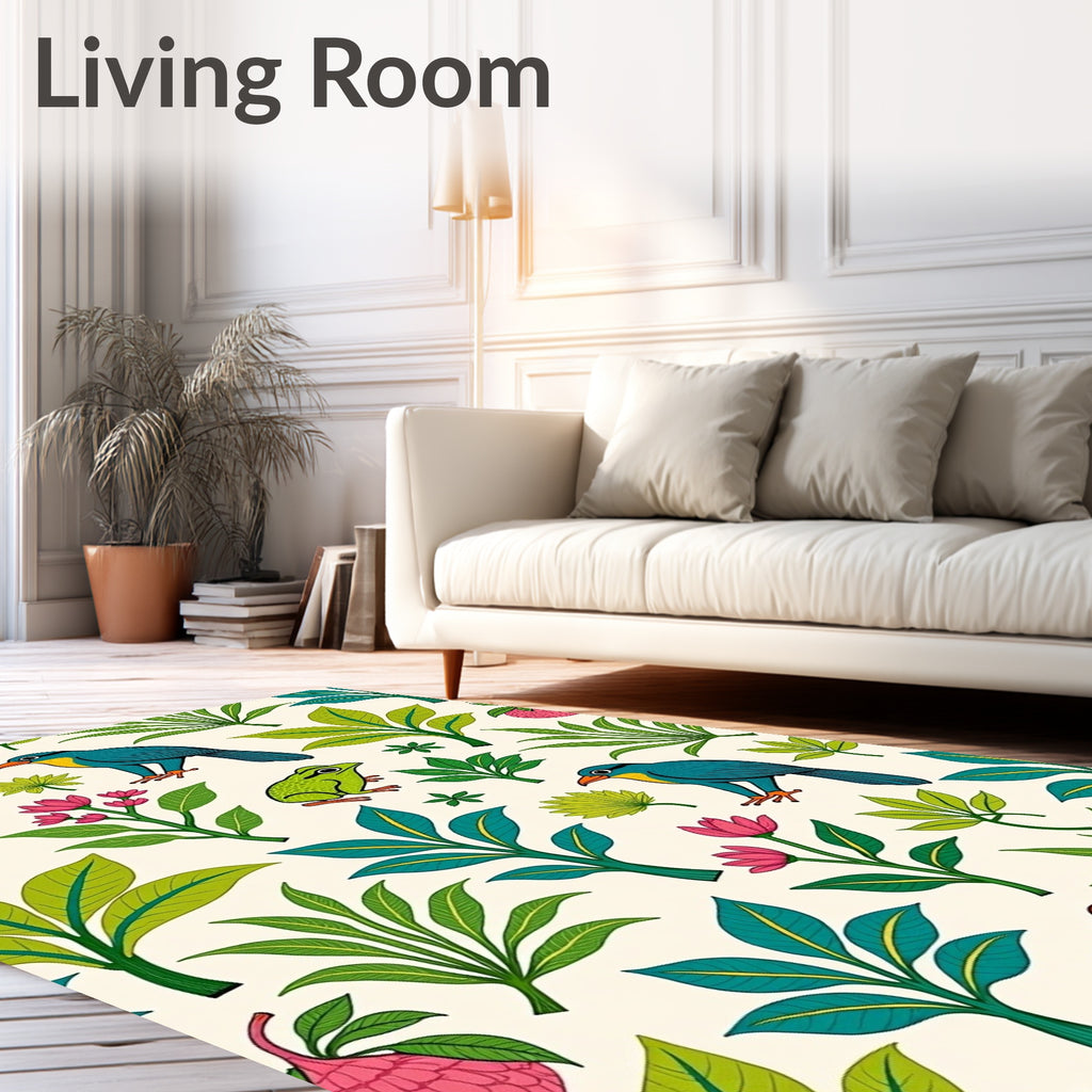 Tropical Birds and Flora Rug