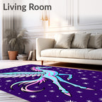 Swirling Pink Blue Winged Celestial Horse Rug