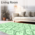 Green Dollar Bills Scatter Rug