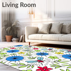 Whimsical Insect Floral Garden Medley Rug