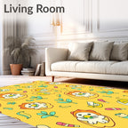 Cute Yellow Baby Lion Pattern Rug