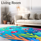 Underwater Alphabet Fish Garden Rug