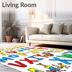 Alphabet Animals And Shapes Rug