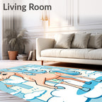 Whimsical Unicorn Castle Fantasy Rug