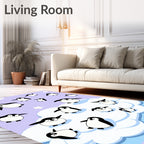 Playful Penguin Cloud Adventure Rug