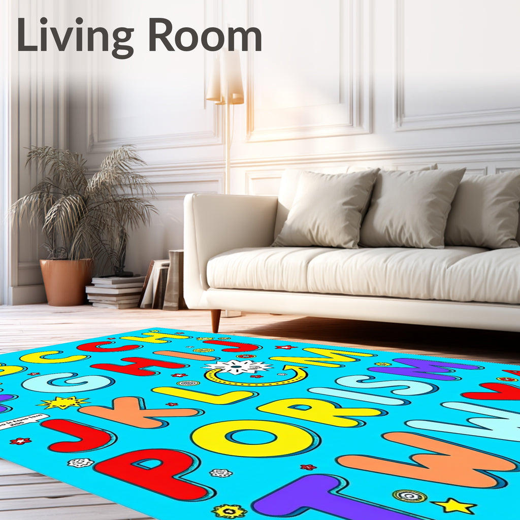 Whimsical Alphabet Playground Rug