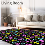 Playful Alphabet Hearts Stars Scatter Rug