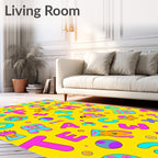 Whimsical Educational Alphabet Creatures Rug