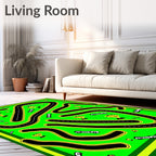 Race Track Cars and Trophies Bright Rug