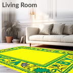 Whimsical Elephant Alphabet Border Rug