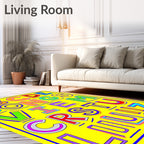 Bold Alphabet In Bright Colors Rug