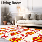 Red Yellow Circus Acrobatic Tent Rug