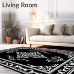 Monochromatic Filigree Centerpiece Rug