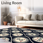 Vintage Cream Medallion Lattice Rug