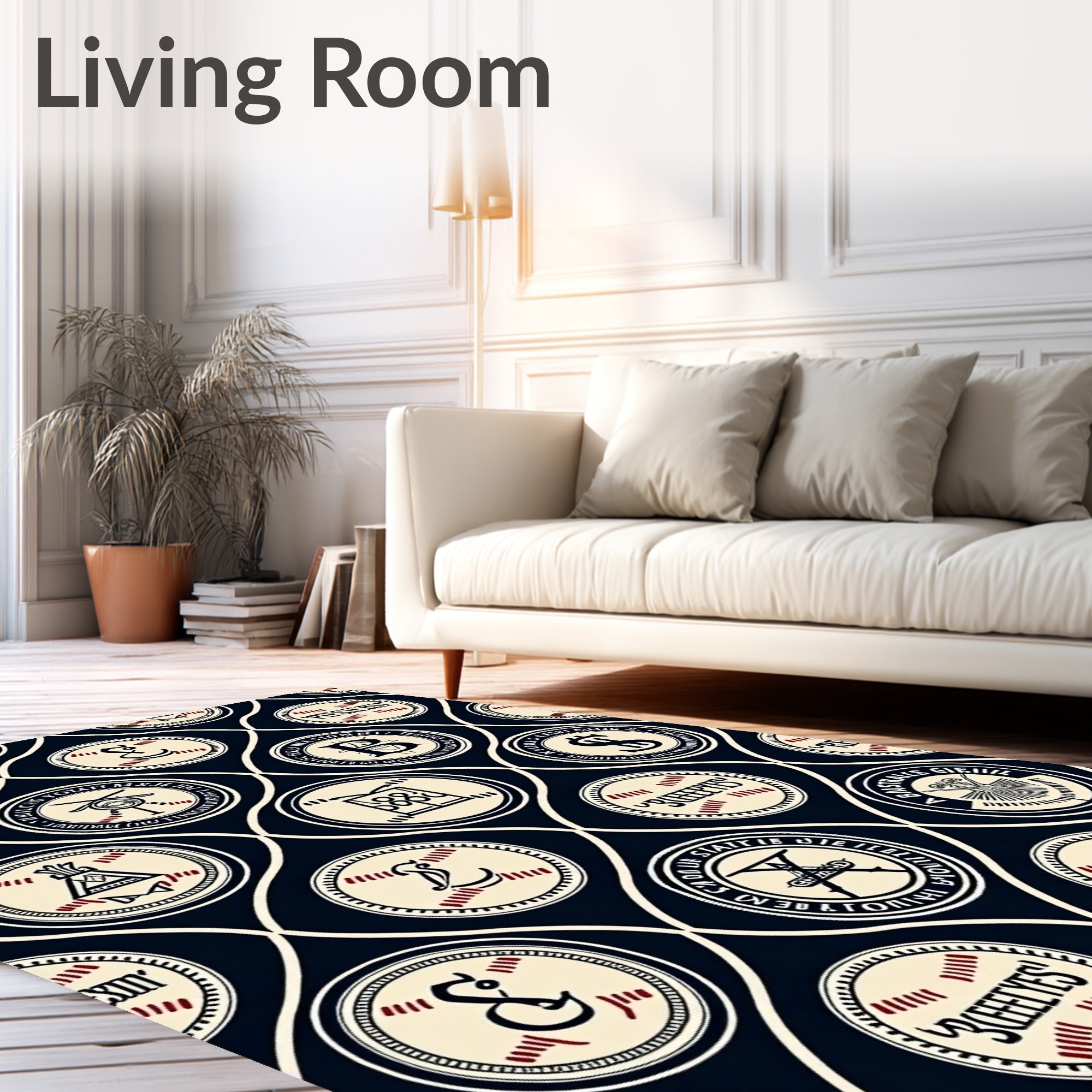 Vintage Cream Medallion Lattice Rug