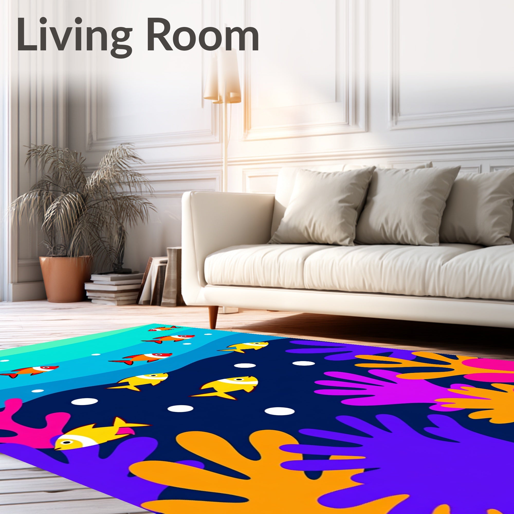 Coral Reef Fish Aquatic Fun Rug
