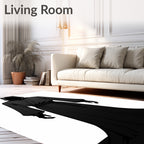 Dark hooded figure cascading robe Rug