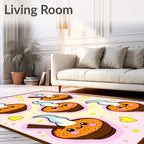 Kawaii Noodle Bowl Hearts Rug