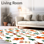 Whimsical Woodland Fox and Bunny Friends Rug