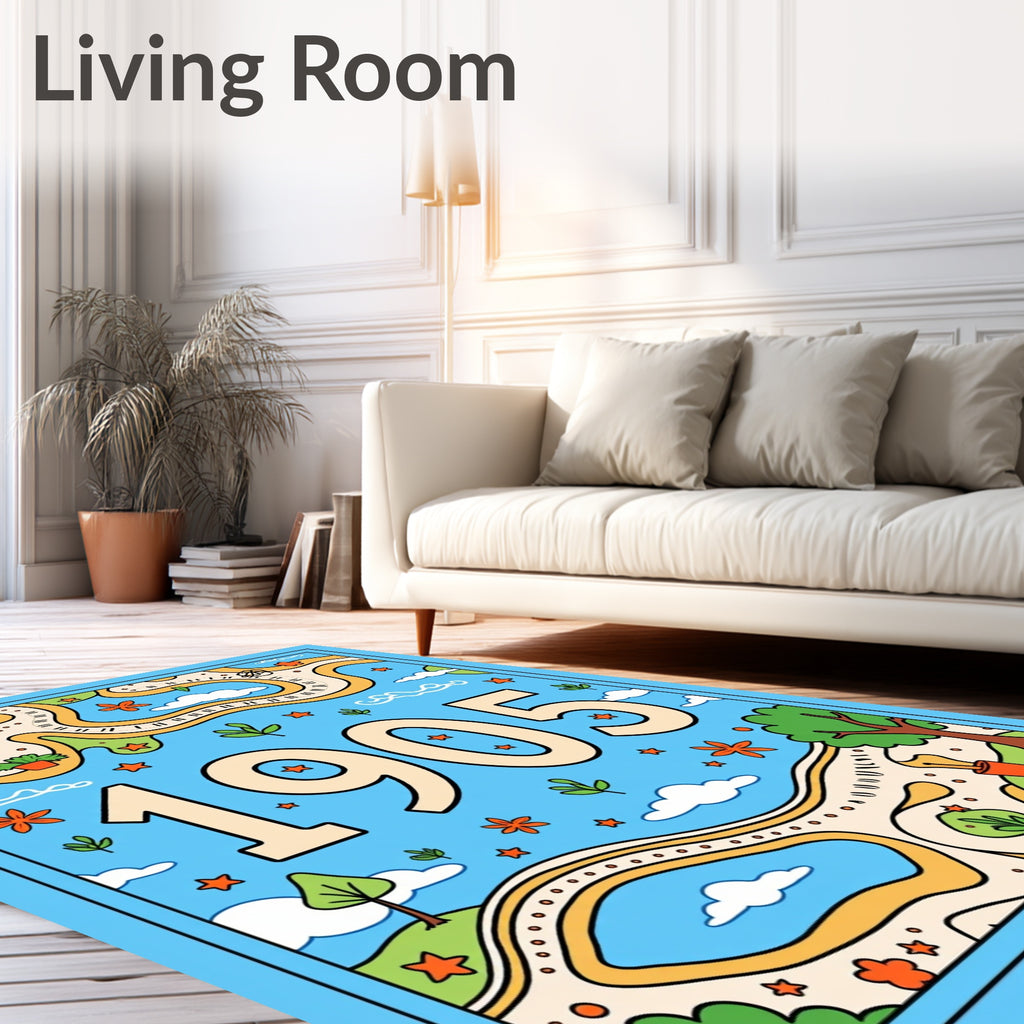 Whimsical Year 1905 Landscape Rug