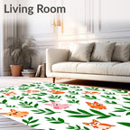 Whimsical Owl And Leaf Garden Rug