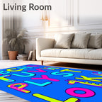 Kid's Funky Alphabet Neon Rug