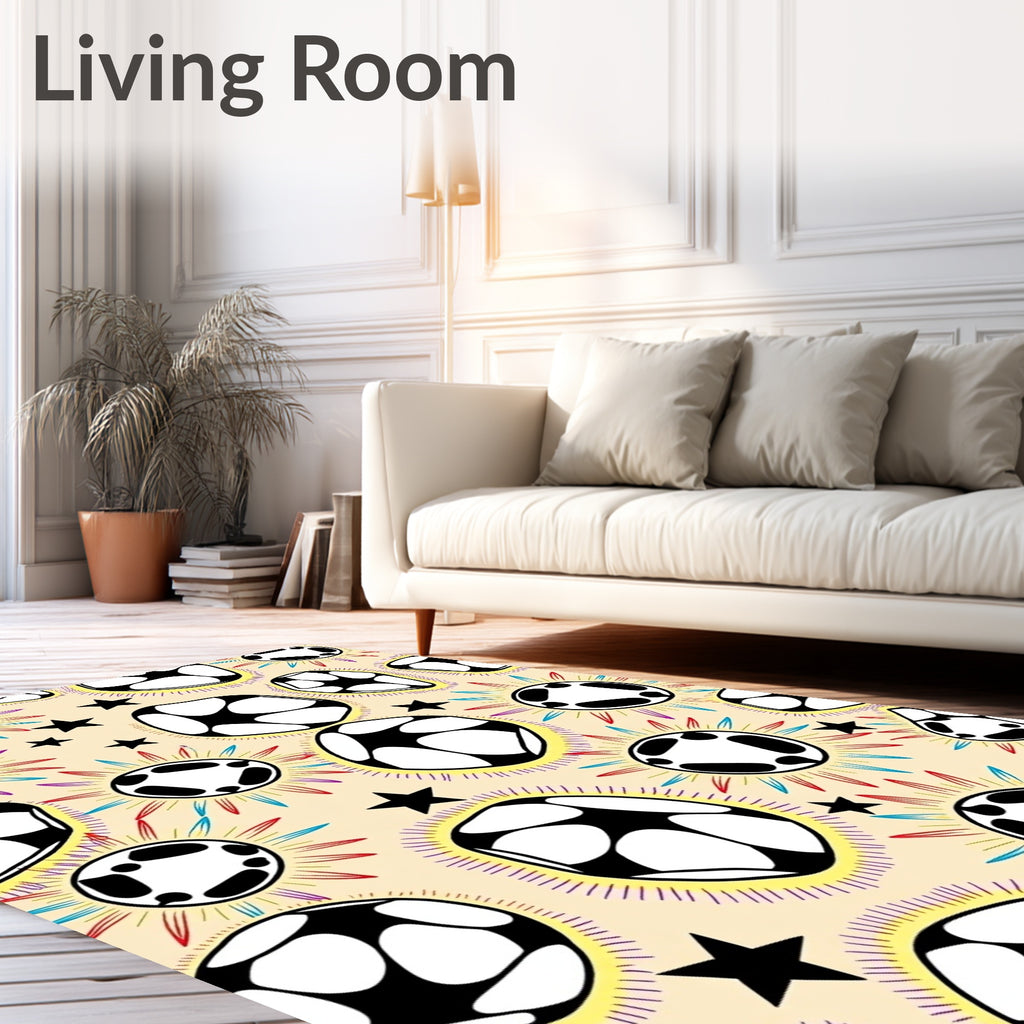 Whimsical Celestial Bodies Stars Rug