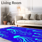 Aqua Jellyfish Ocean Repeats Rug