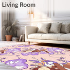 Whimsical Lavender Amorphous Creature Bloom Rug