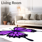 Vibrant Purple Butterfly Wing Rug