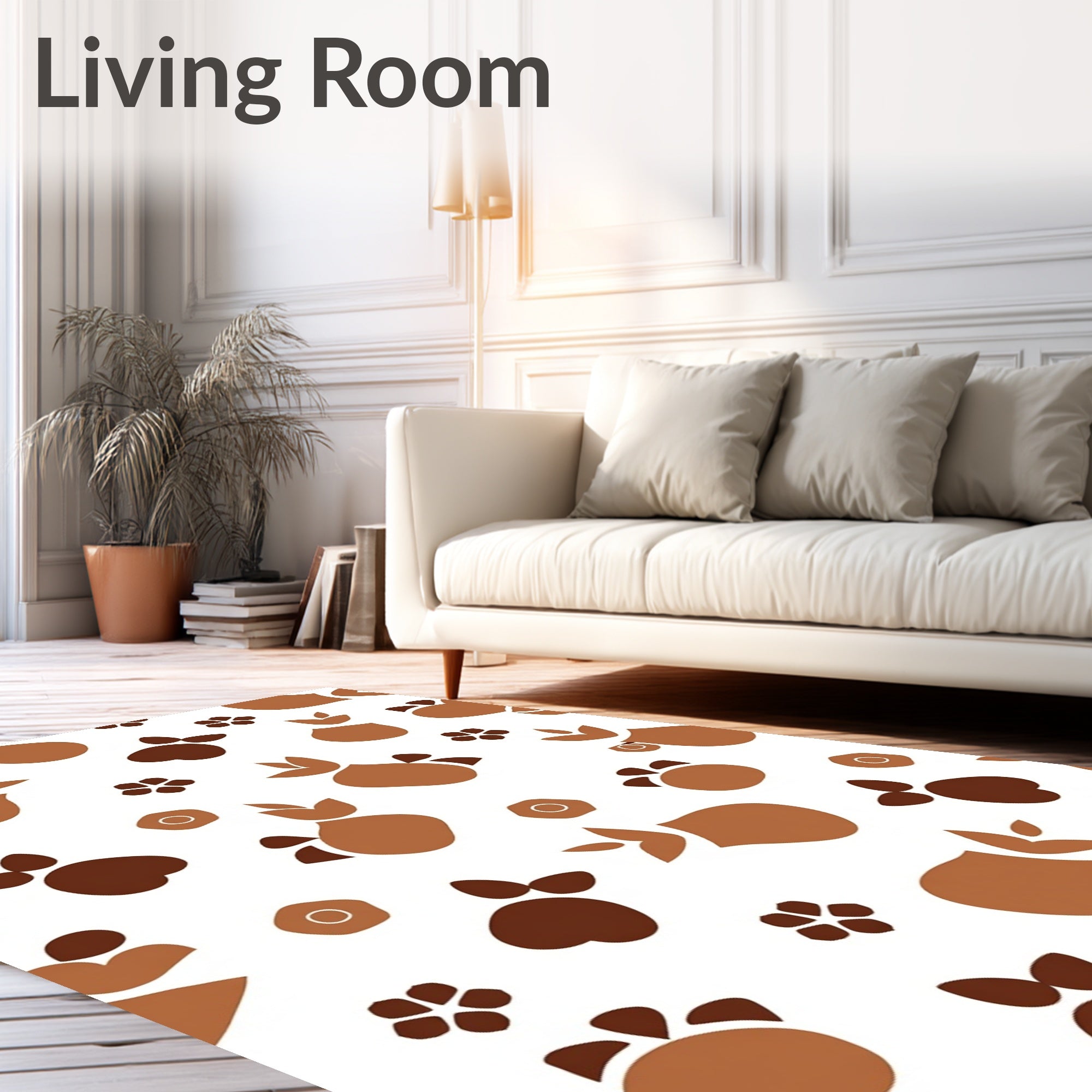 Earthy Tone Budding Vase Collection Rug